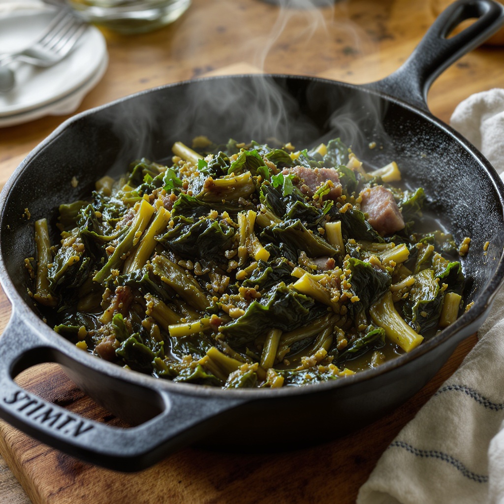 Collards simmering