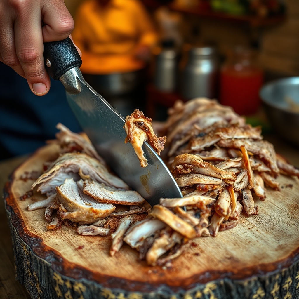 Carnitas on butcher block