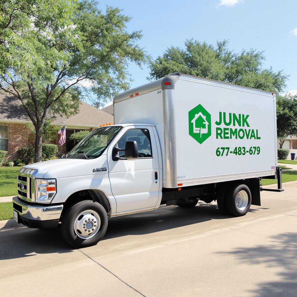 Junk removal service truck in Katy TX