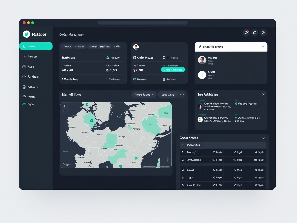 Stockly fulfillment dashboard showing delivery network