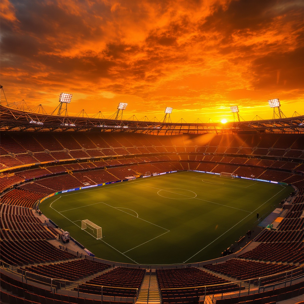 San Siro stadium, Milan at golden hour