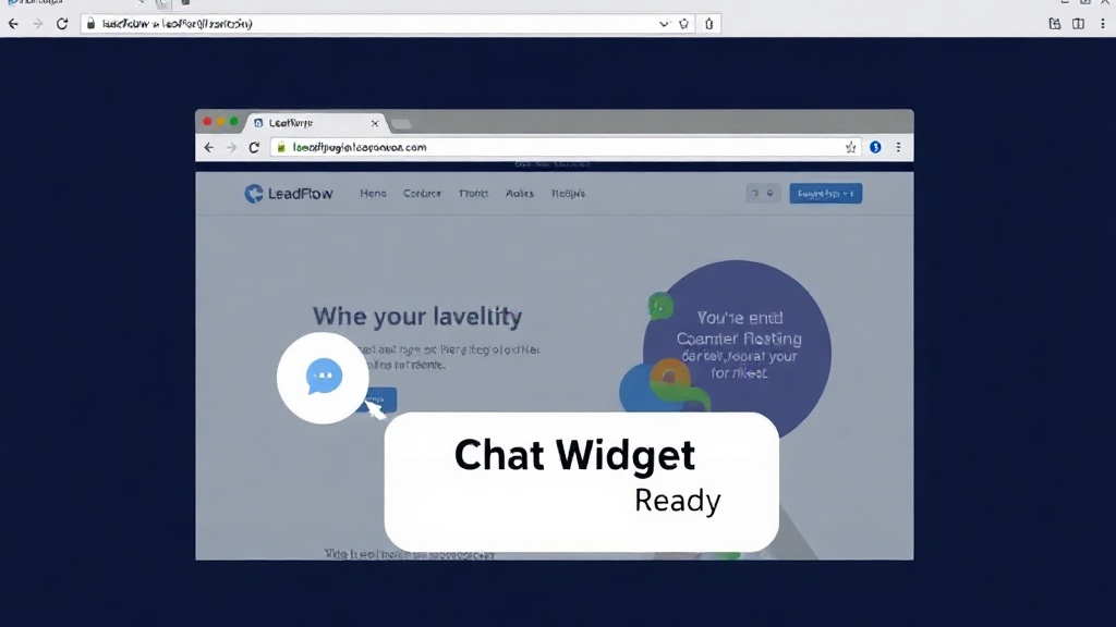 Landing page with chat widget