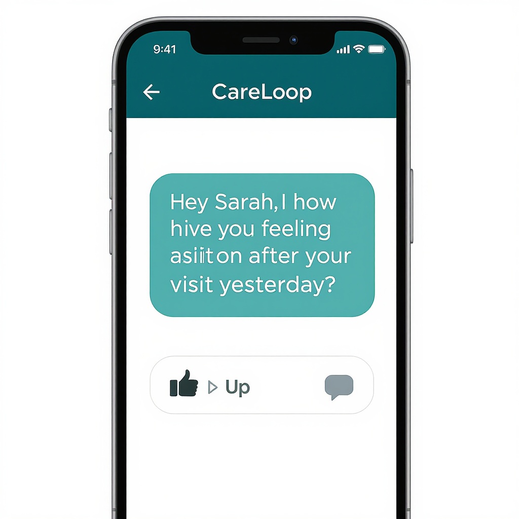 CareLoop patient check-in app on phone