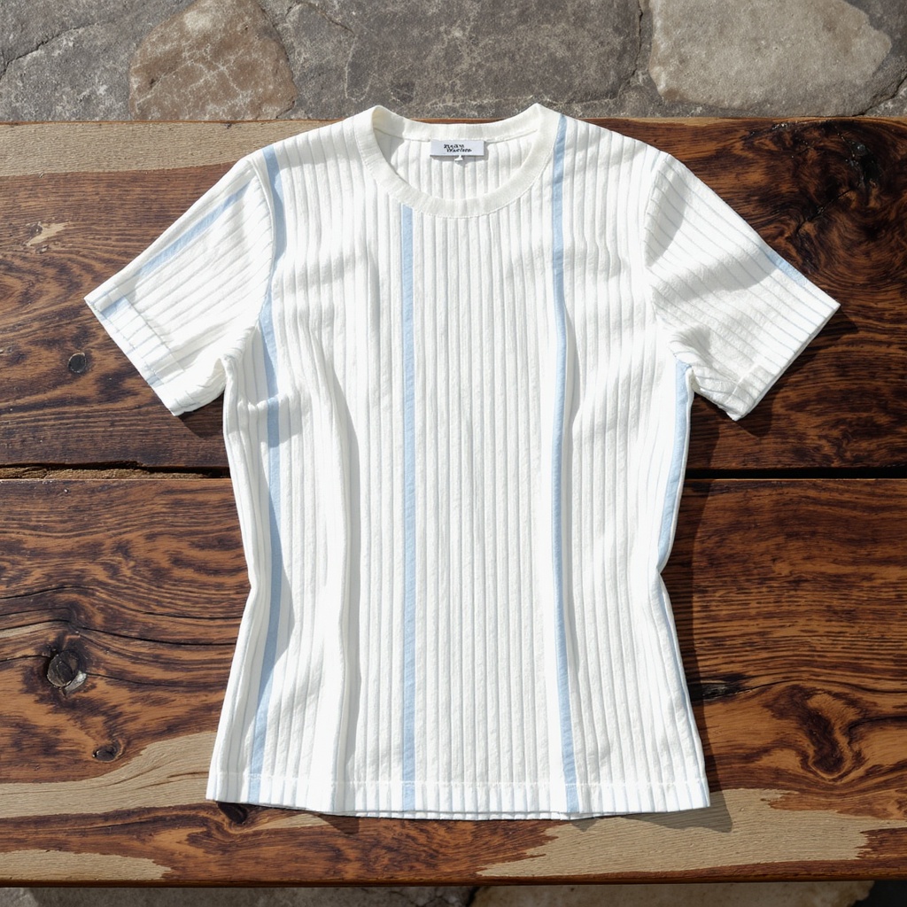Fitted Seersucker Linen Pullover