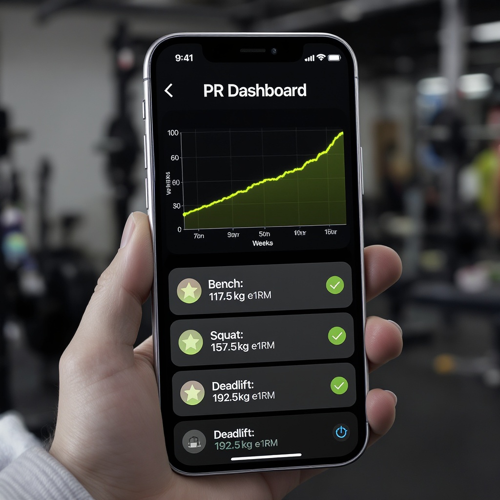 LiftLog session logging with Living Progression pre-fill