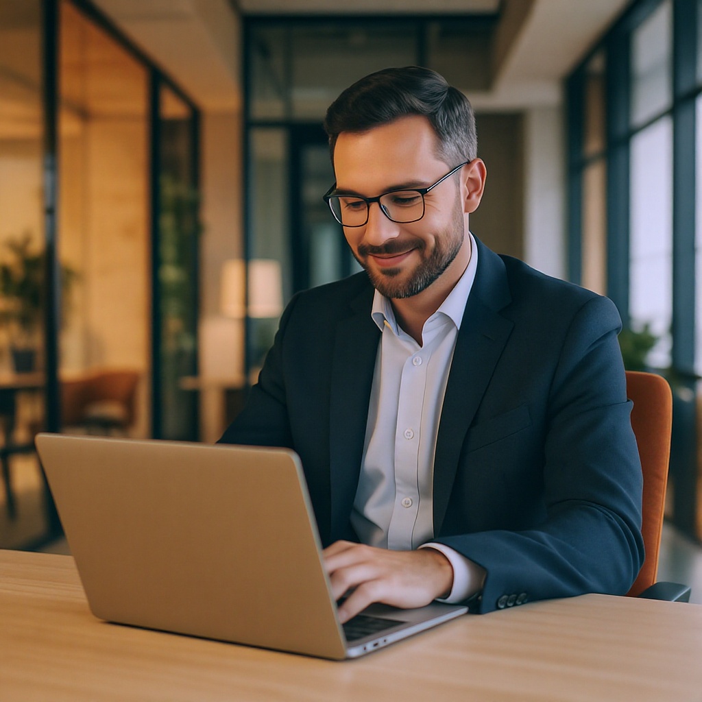 Professional reviewing business deal
