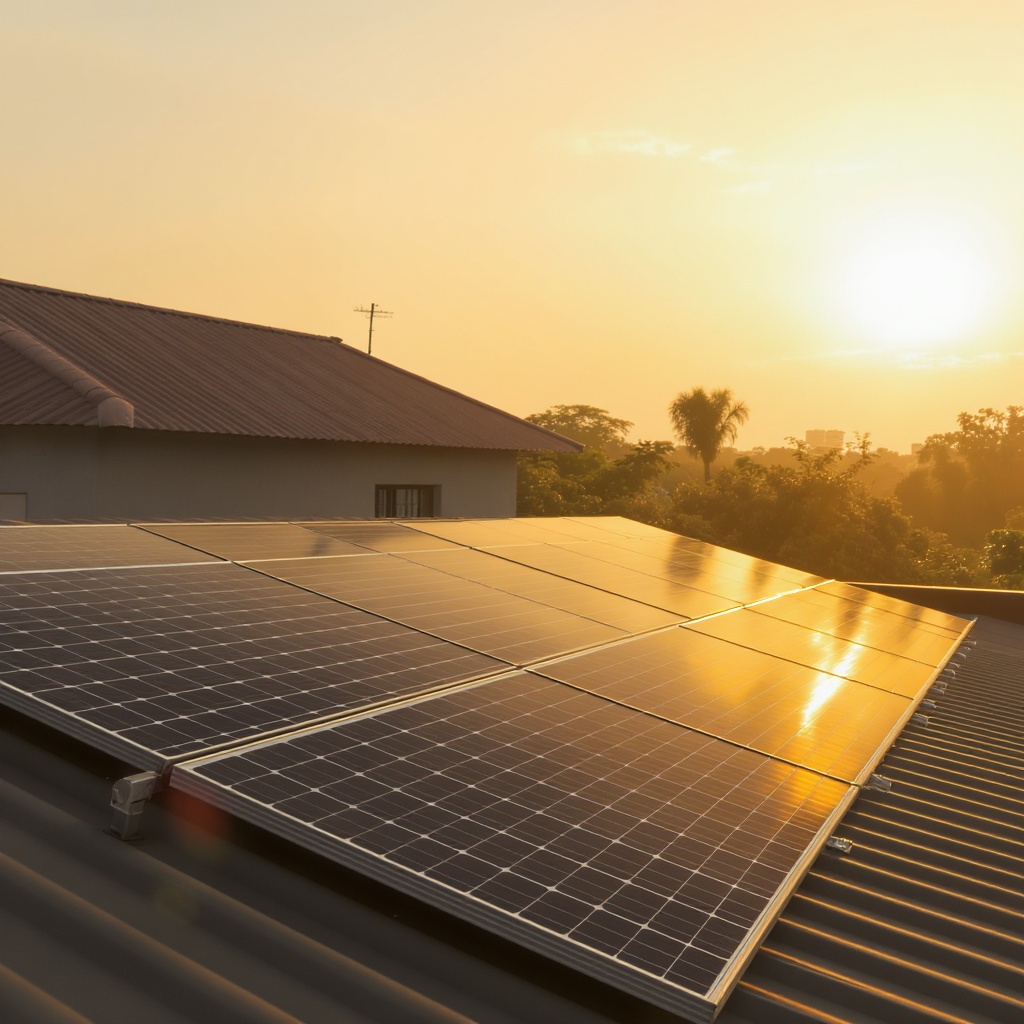 Solar panel installation in Nigeria