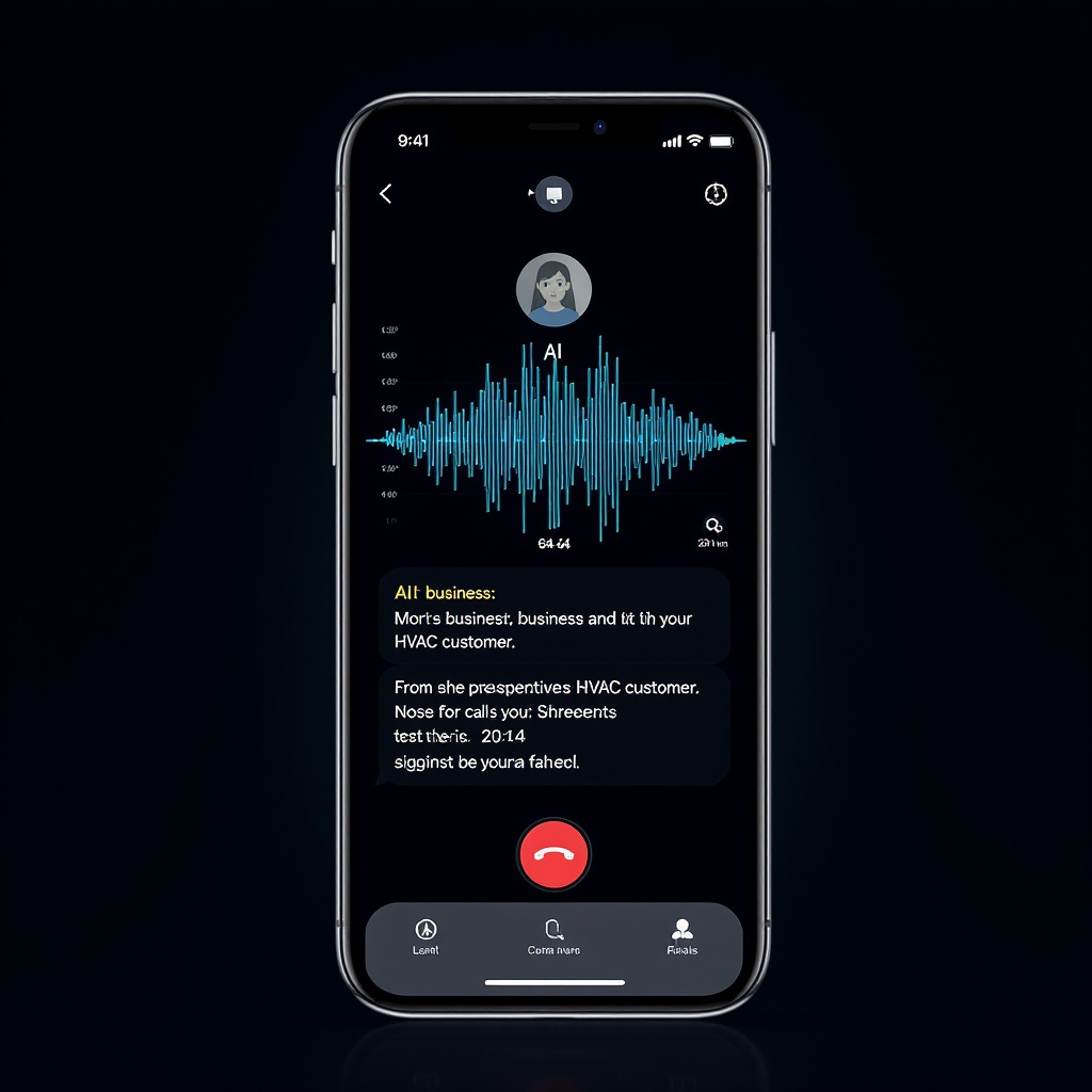 AnswerHQ AI voice agent — call in progress on smartphone