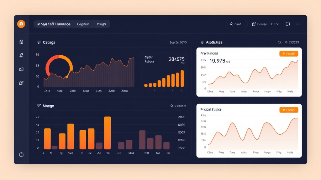 Dashboard showing financial data