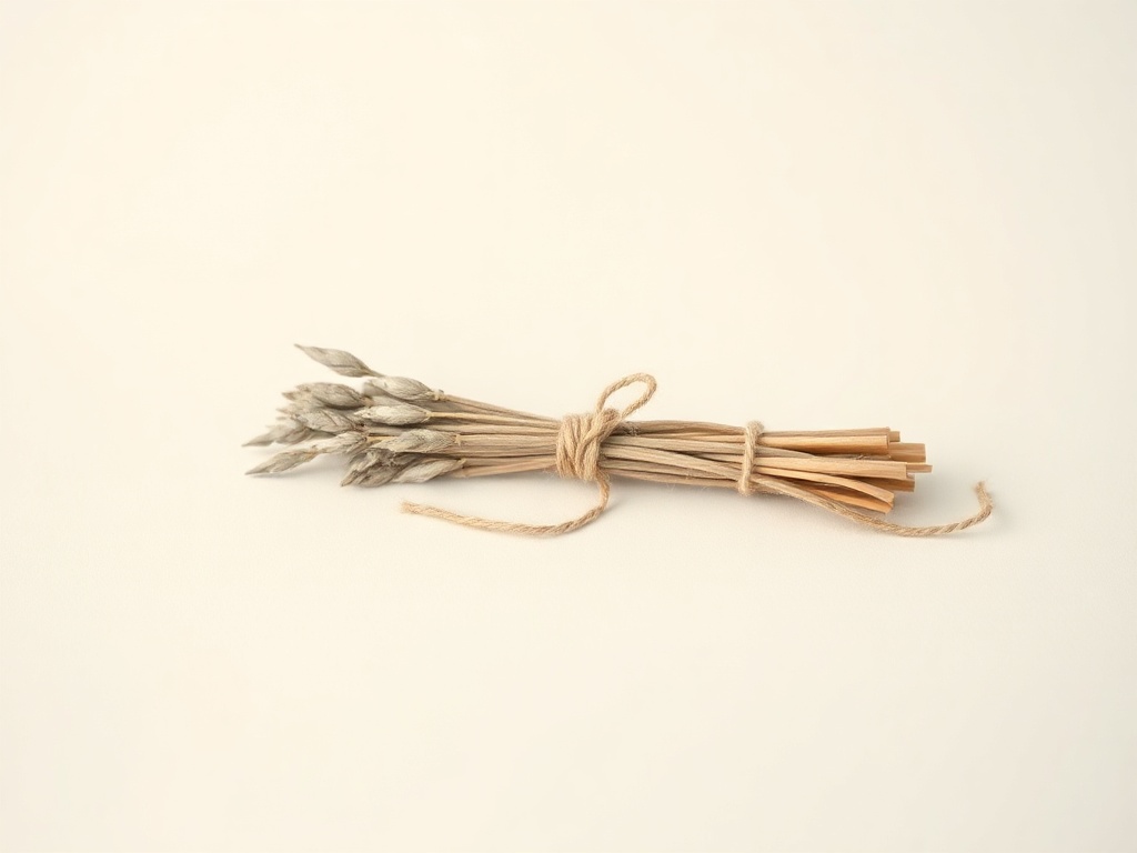 Sage bundle tied with linen — faith pillar