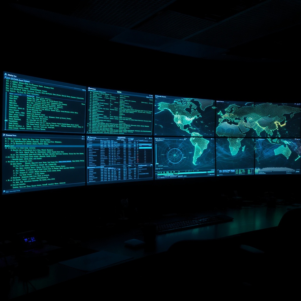 Security Operations Center monitoring dashboard