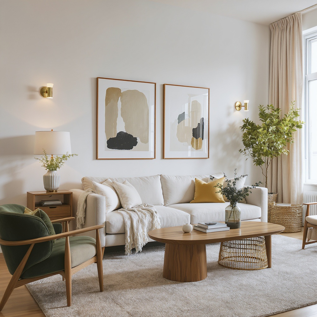 Luxury furnished apartment living room