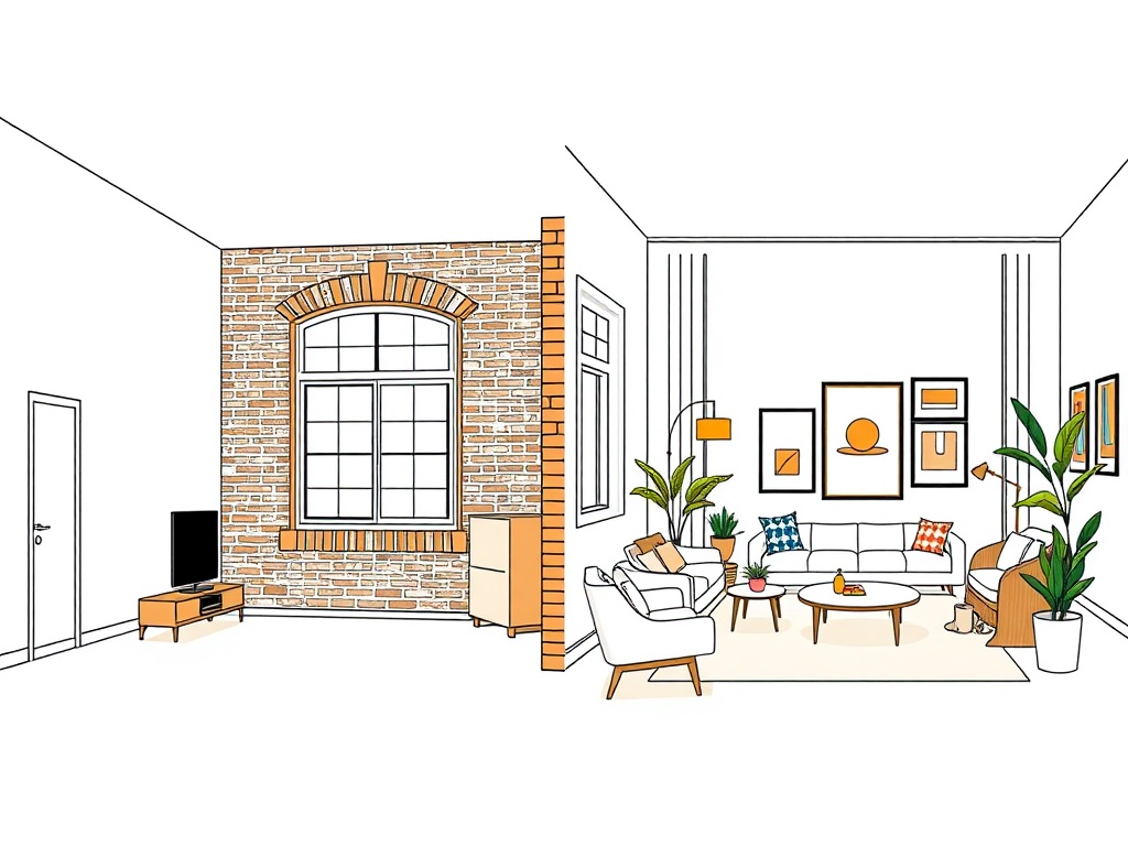 Empty apartment transformation
