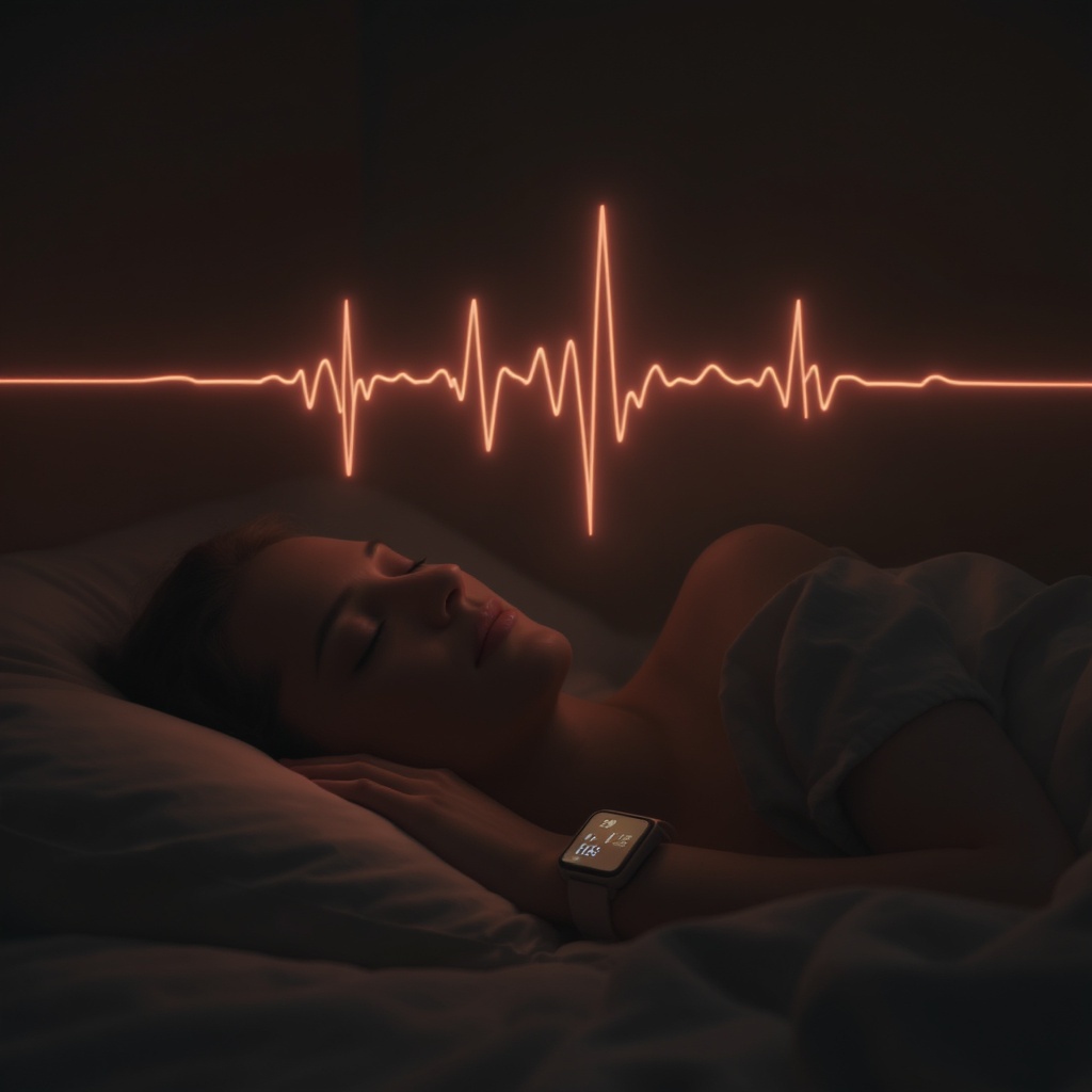 Person sleeping peacefully while Cardinal monitors their heart