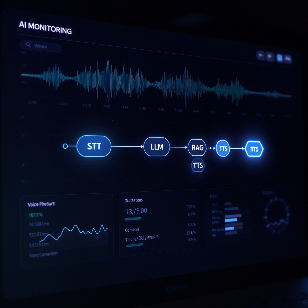 Voice AI pipeline monitoring dashboard