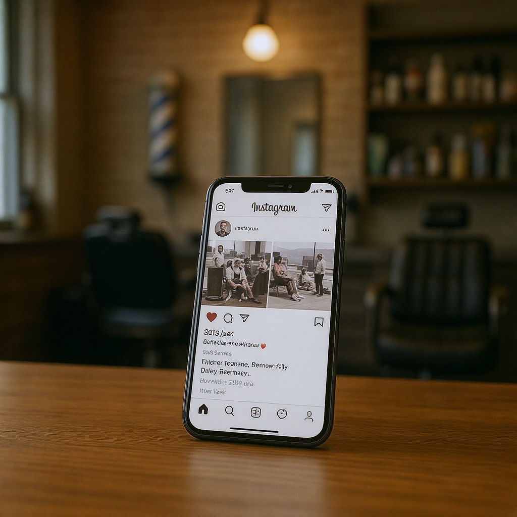 Local barbershop with social content