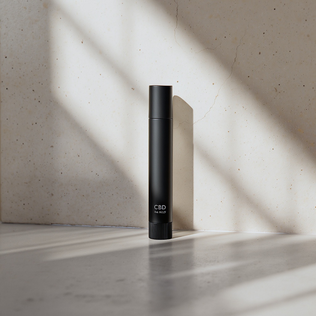CoolStick CBD pain relief stick on concrete surface