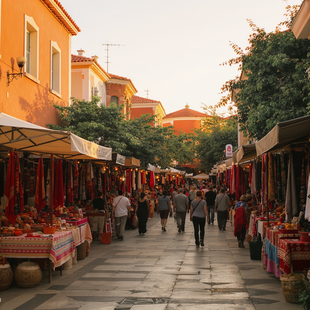 Balkan marketplace atmosphere