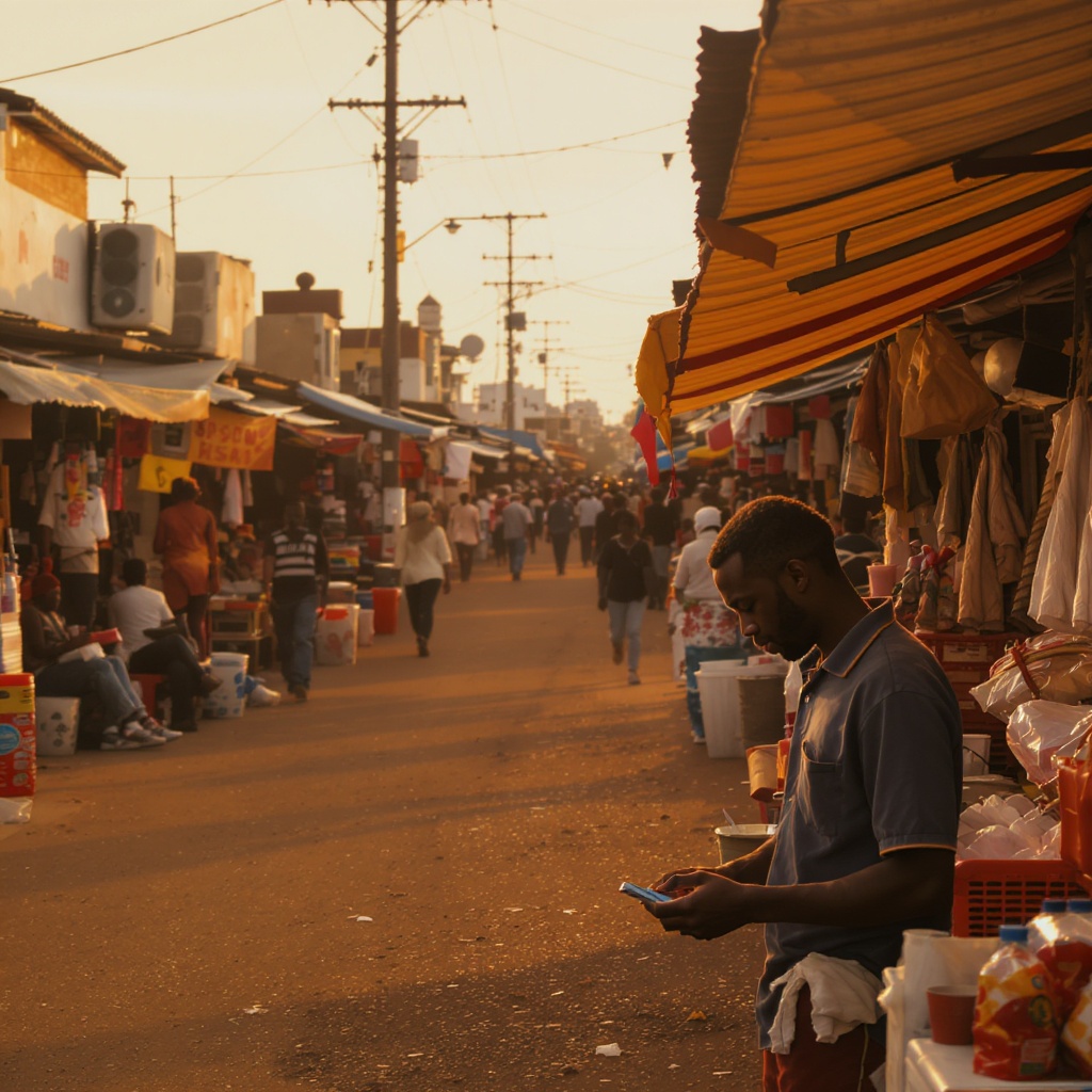 South African township street market