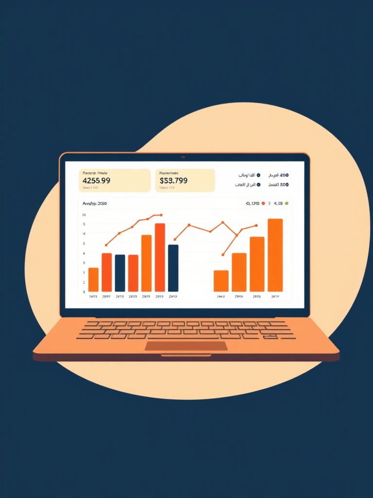 Arabic analytics dashboard with charts