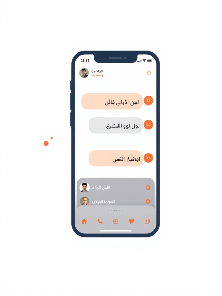 Arabic team chat interface