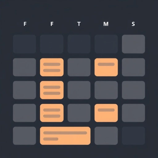 Content calendar and schedule