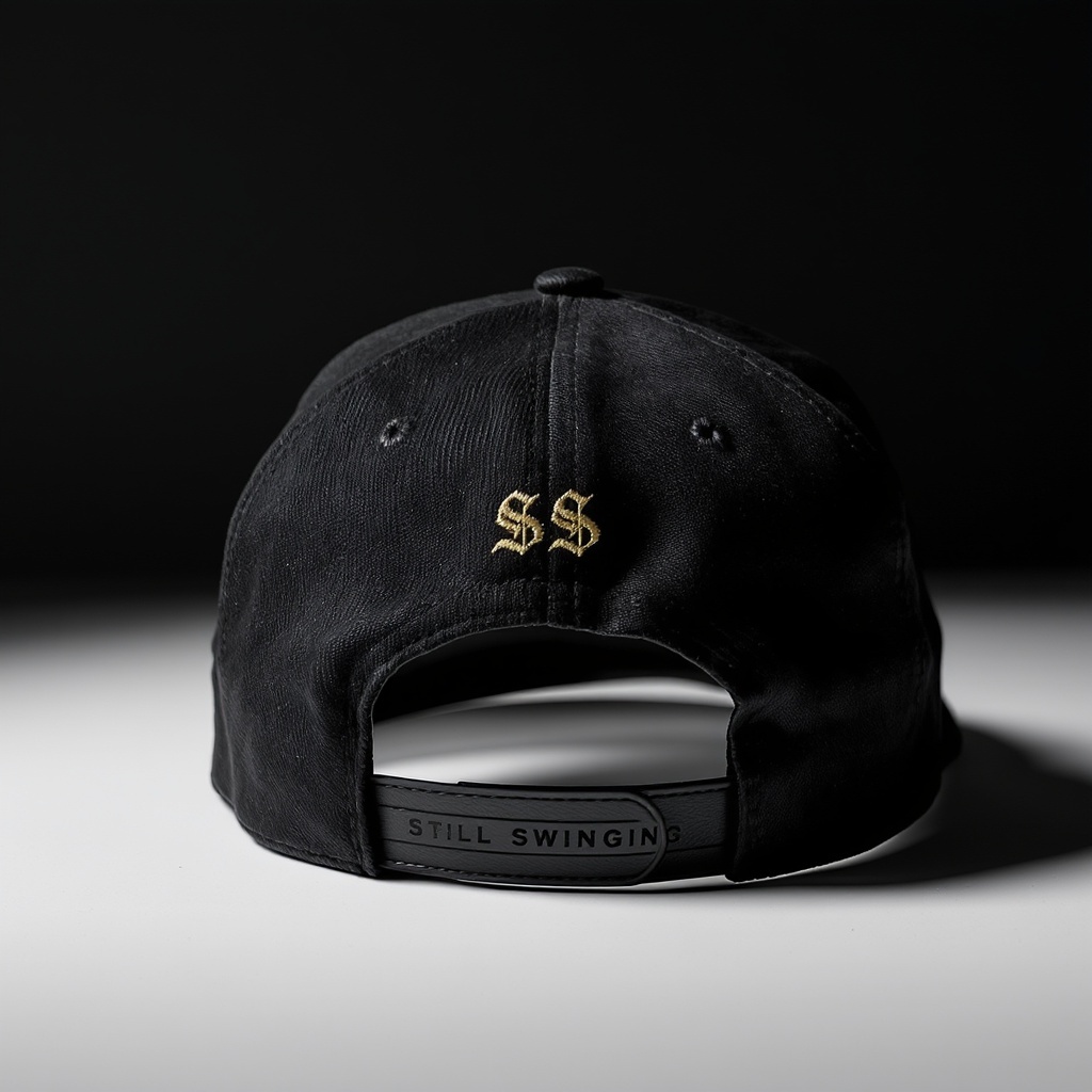 Still Swinging inaugural hat — premium wool with gold SS monogram