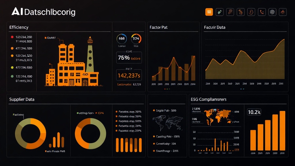 AI dashboard showing factory KPIs