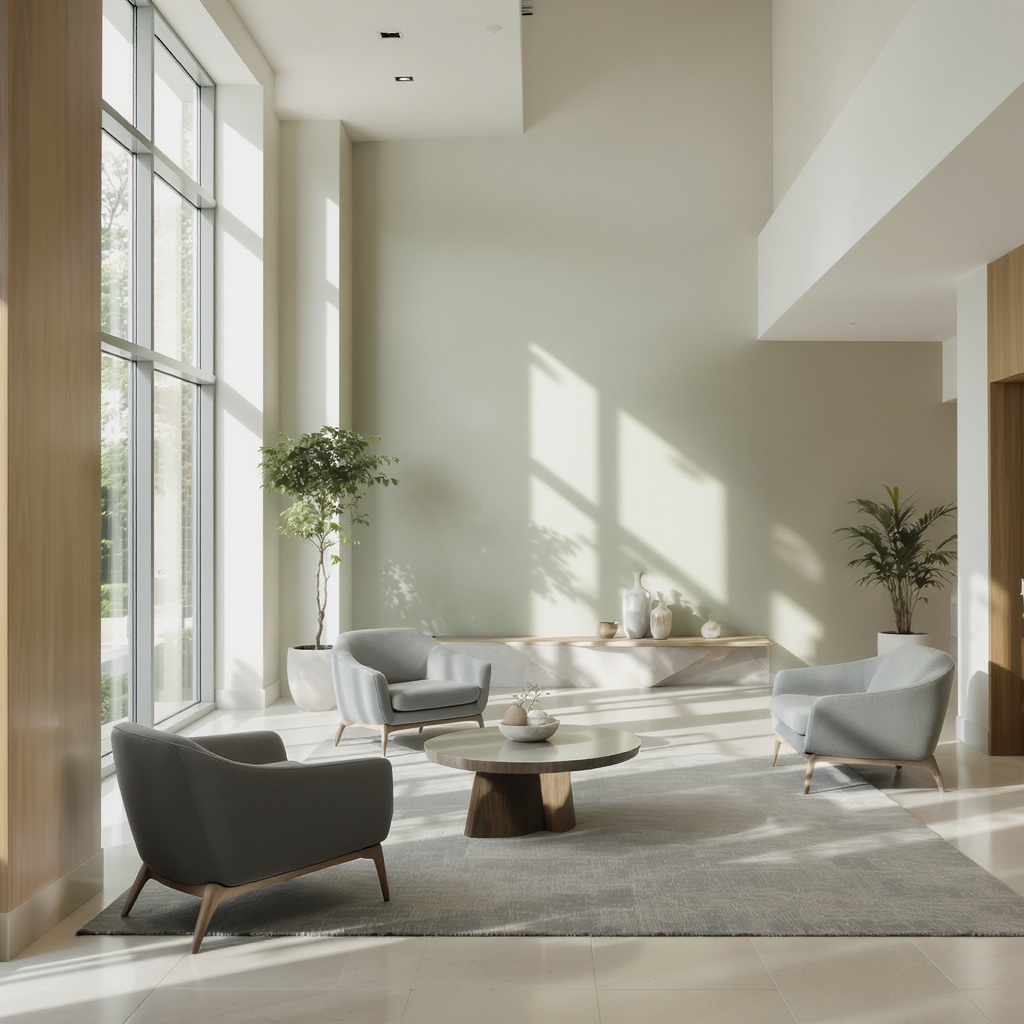 Treatment facility lobby with warm natural light