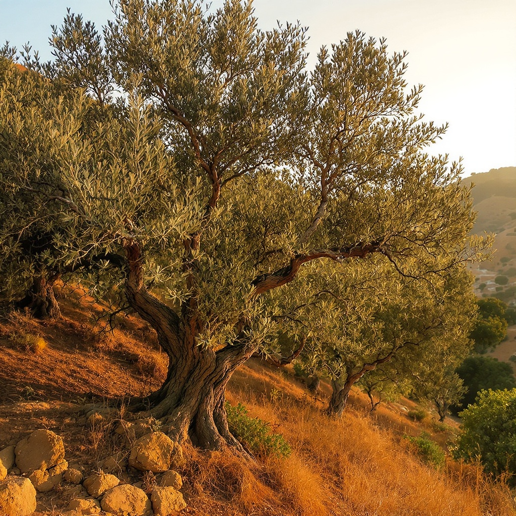 Ancient Souri olive trees in Rameh, Galilee