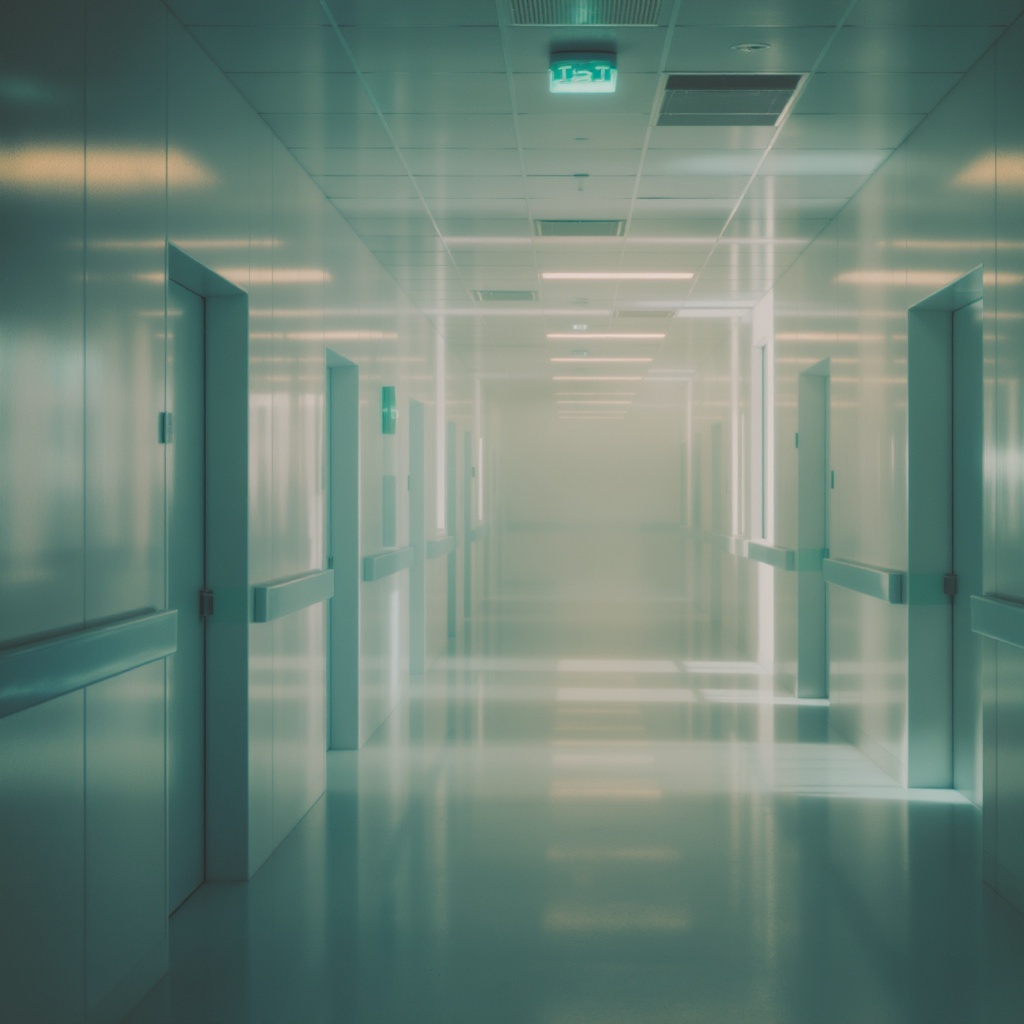 Clean facility hallway