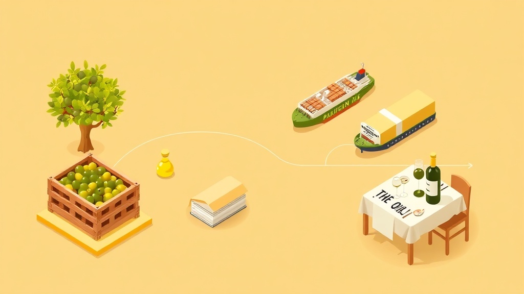 Olive oil supply chain from grove to table