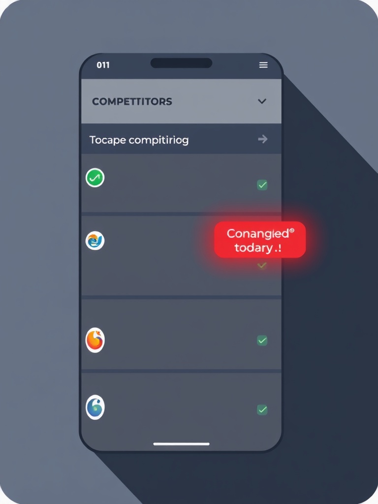 Rival app interface showing competitor tracking