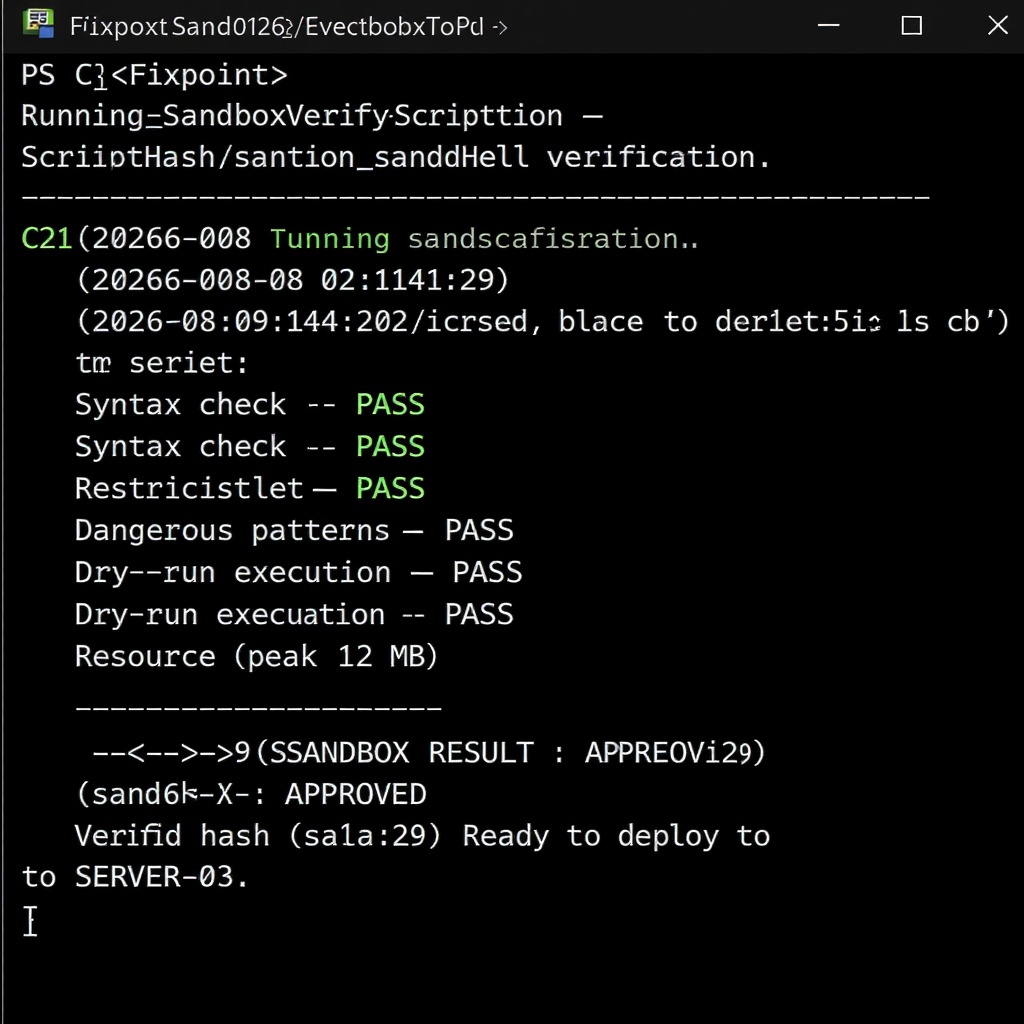 Sandbox verification passing