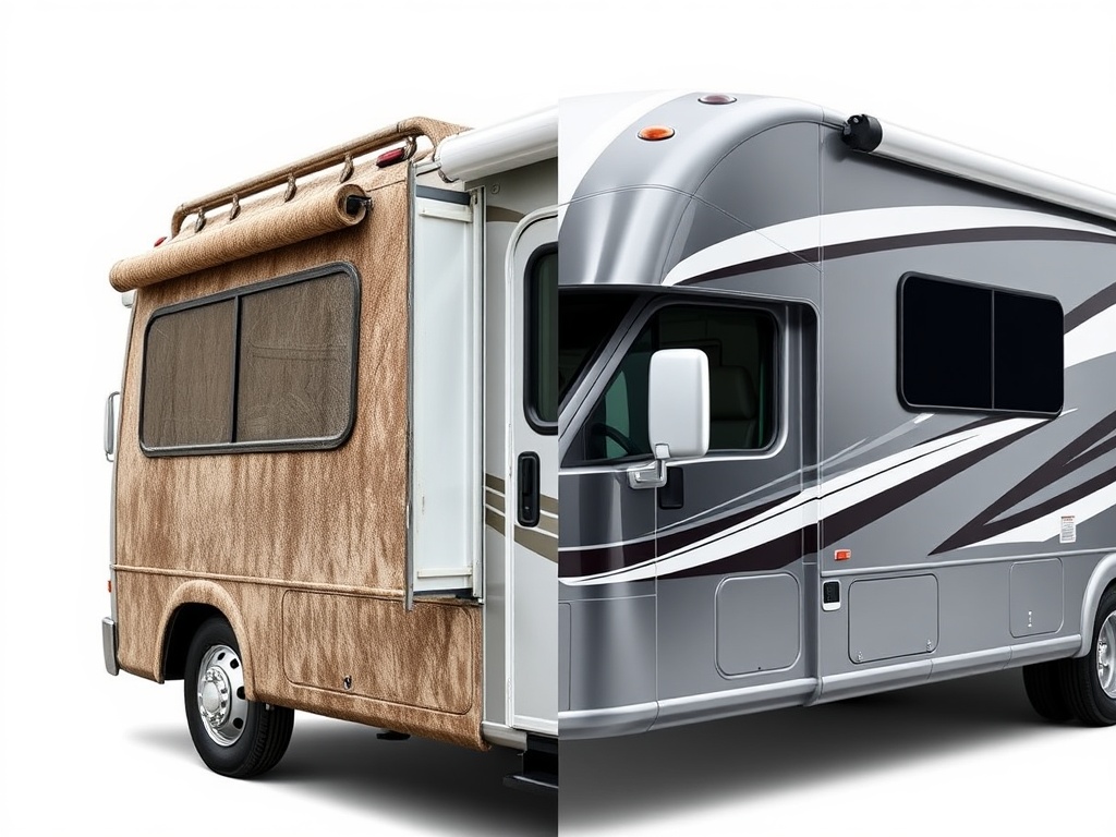 Before and after RV detailing