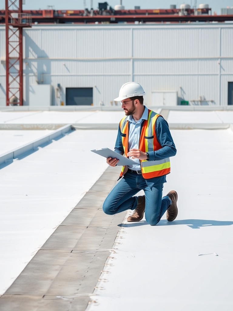 Commercial roof inspection and maintenance project