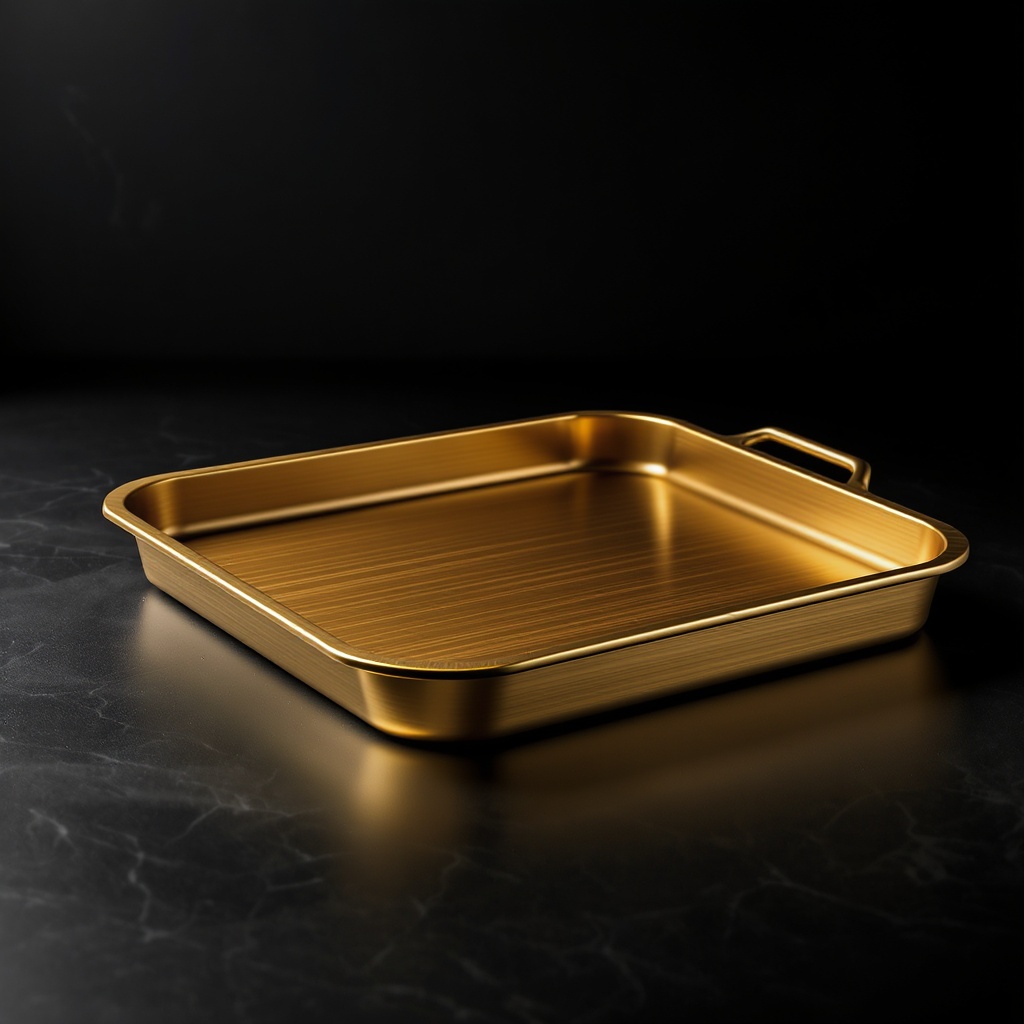 Exhale Co. Session Tray — CNC-machined aluminum with brushed gold finish