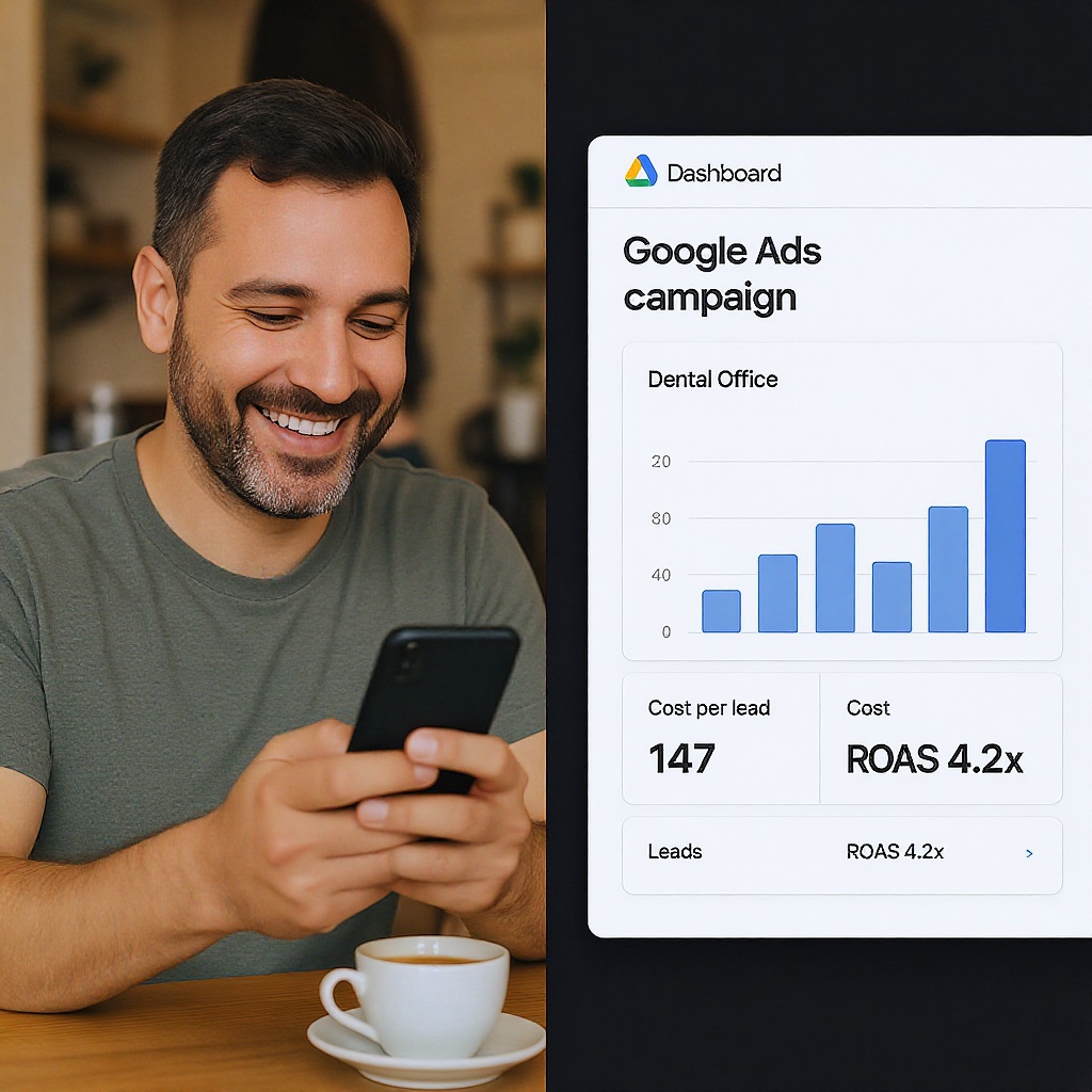 LeadFlow campaign dashboard showing leads and ROAS