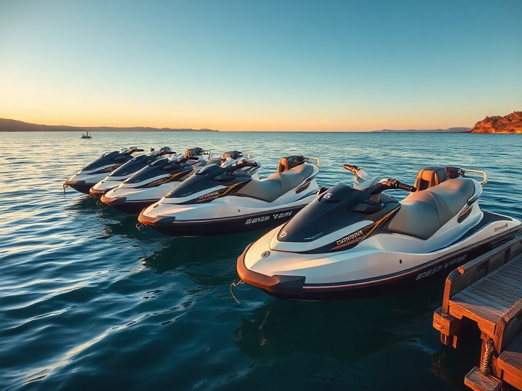 Jet skis on water