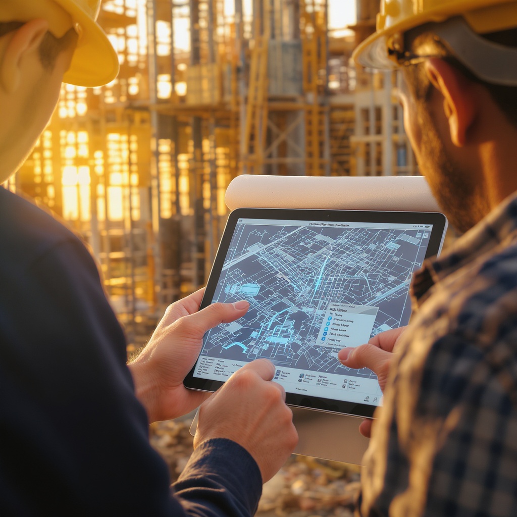 Contractors using BUILDRIGHT AI on a job site