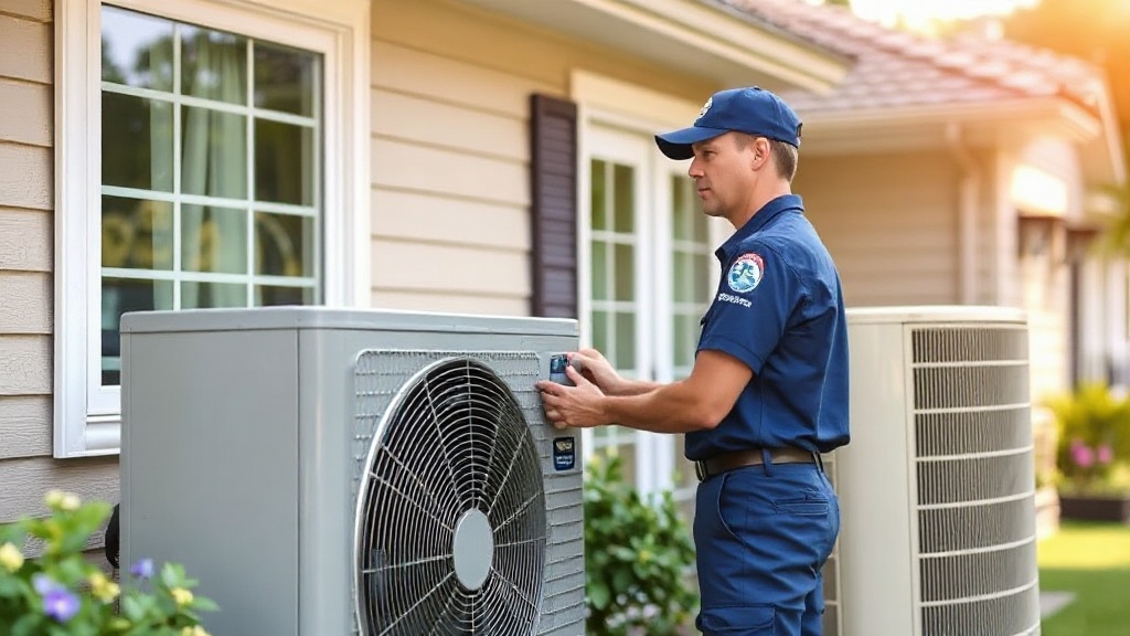HVAC technician on the job