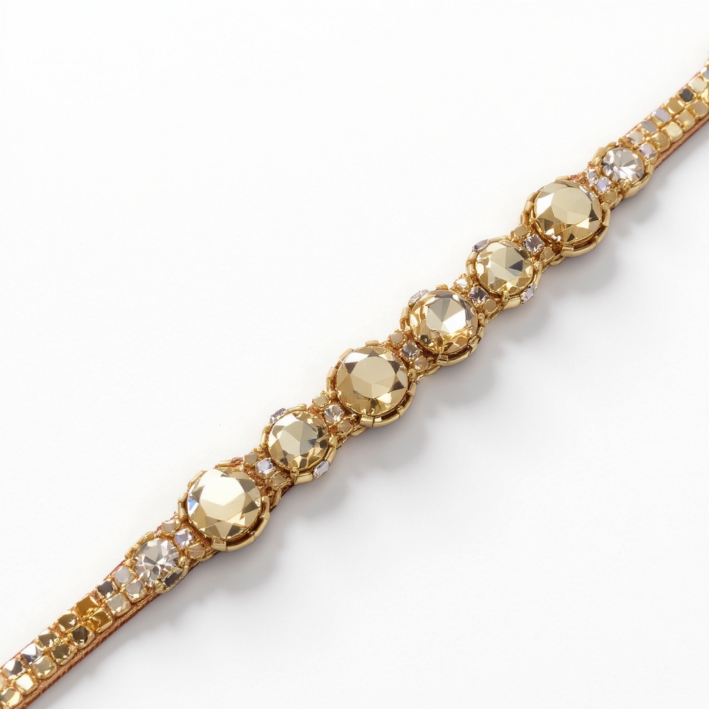 Crystal browband with rose-gold rhinestones for horse bridle