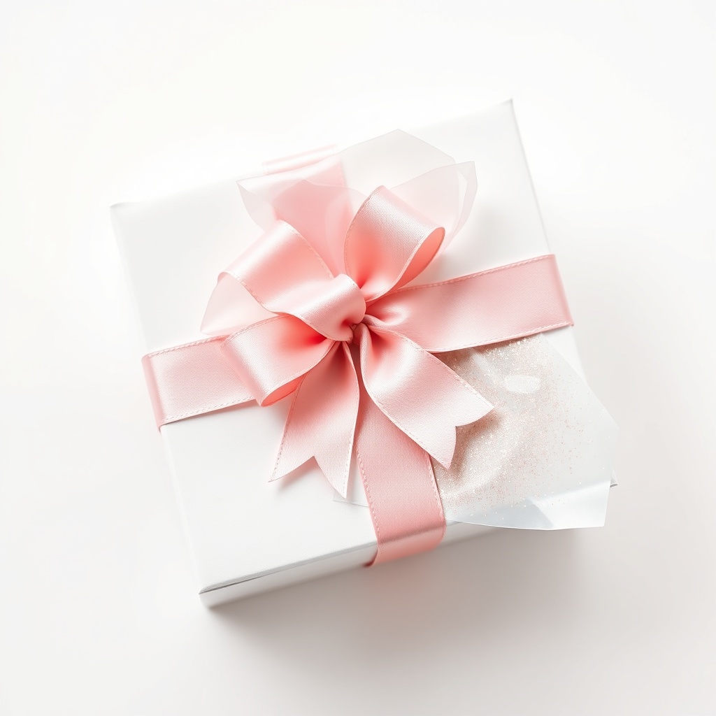 BittyBling gift-ready packaging with sparkle tissue and rose-gold ribbon