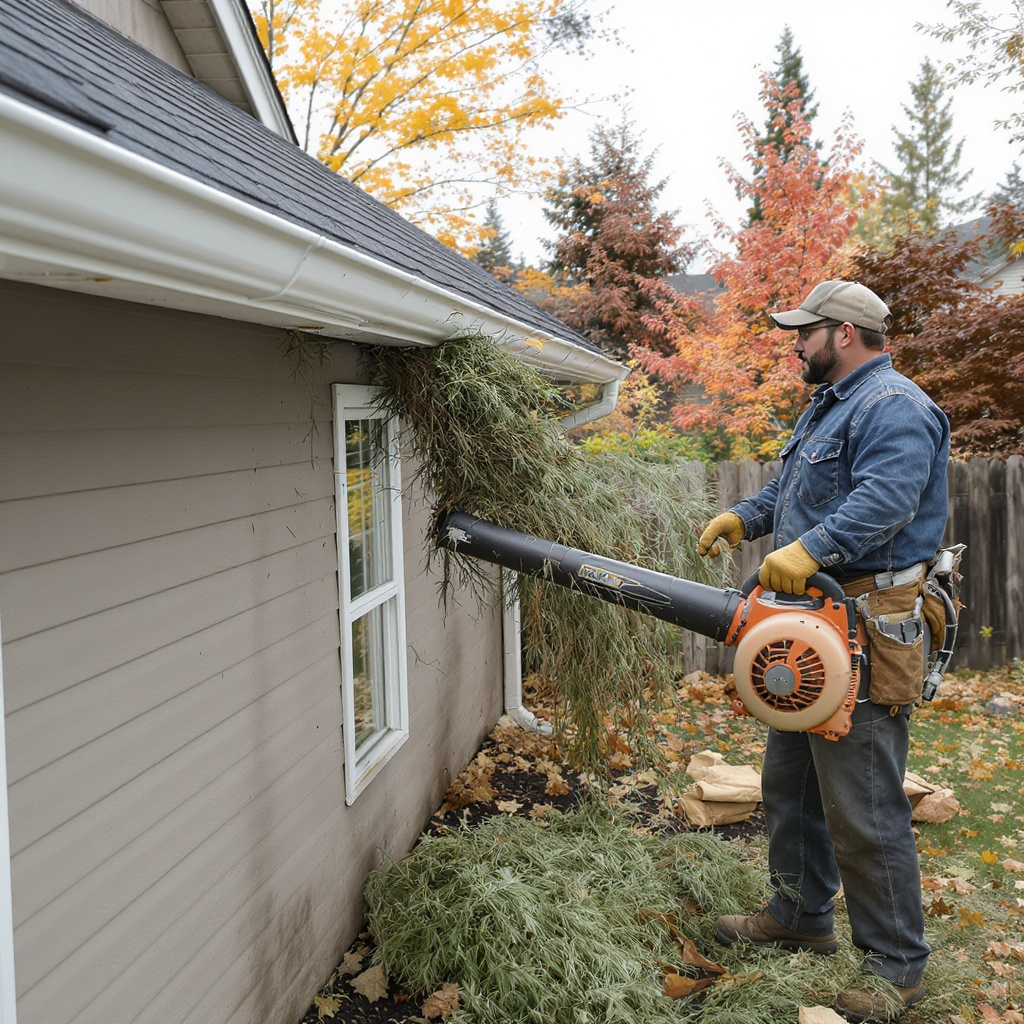 Beaverton — gutter cleaning job site