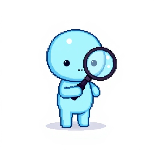LinkPulse mascot — magnifying glass