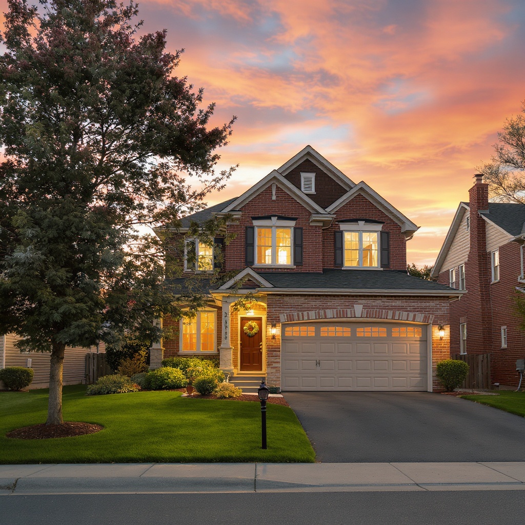Beautiful Hamilton Ontario home at golden hour