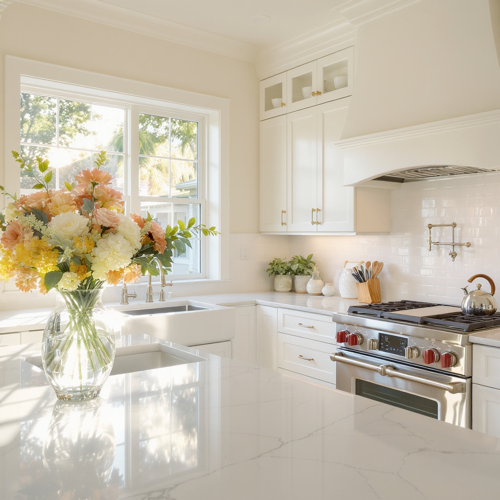 Spotlessly clean luxury kitchen in Jacksonville home