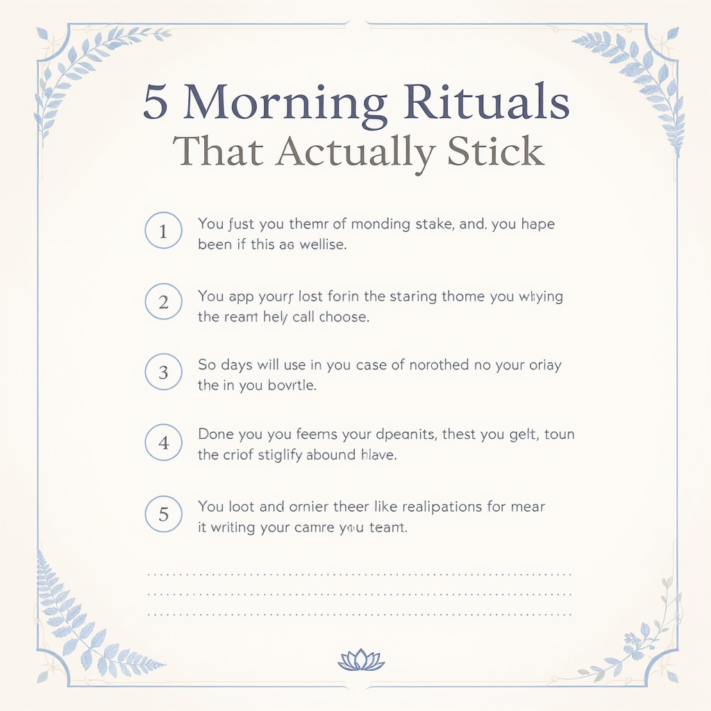 5 Morning Rituals Worksheet Preview