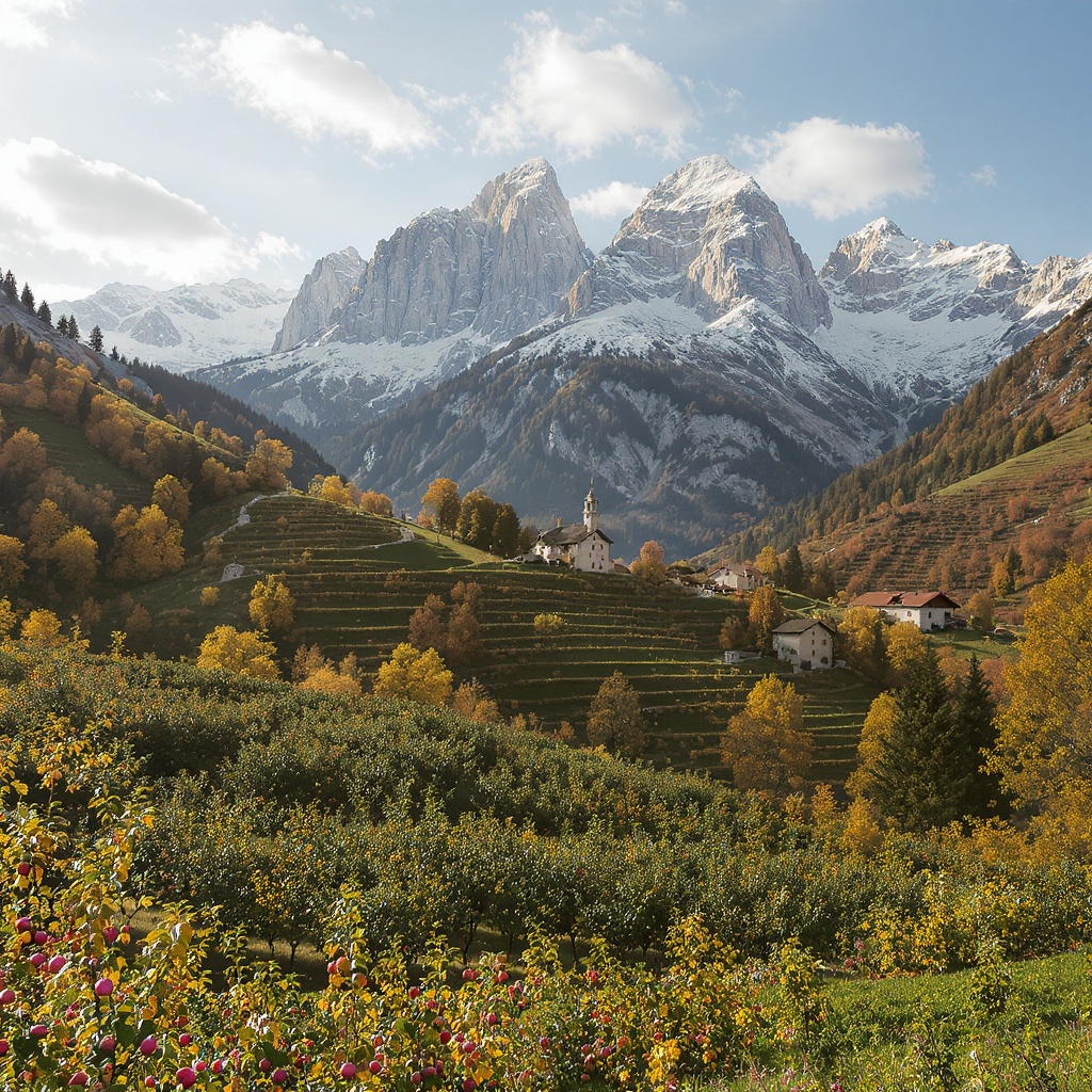 Val di Non — meleti e Dolomiti