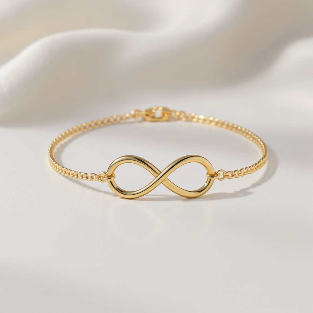 The Infinity bracelet pair — adult and child sizes